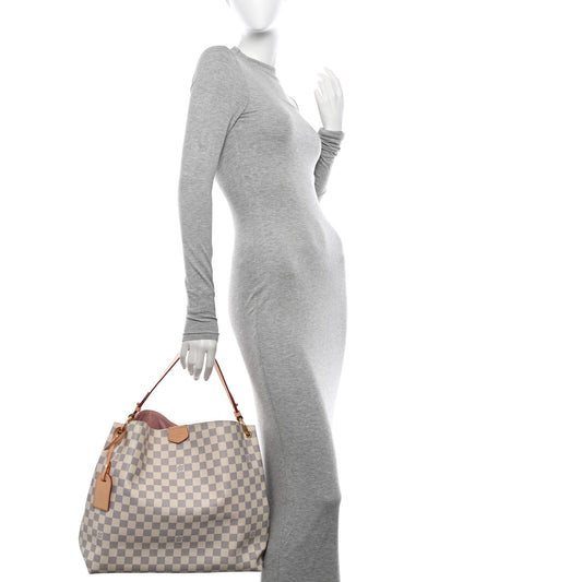 Damier Azur Graceful MM Rose Ballerine