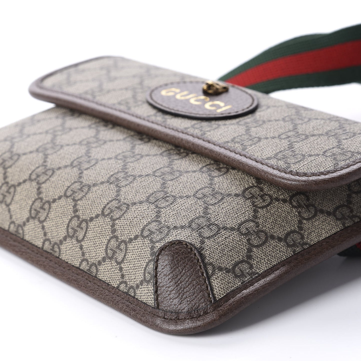 GG Supreme Monogram Neo Vintage Web Belt Bag Brown