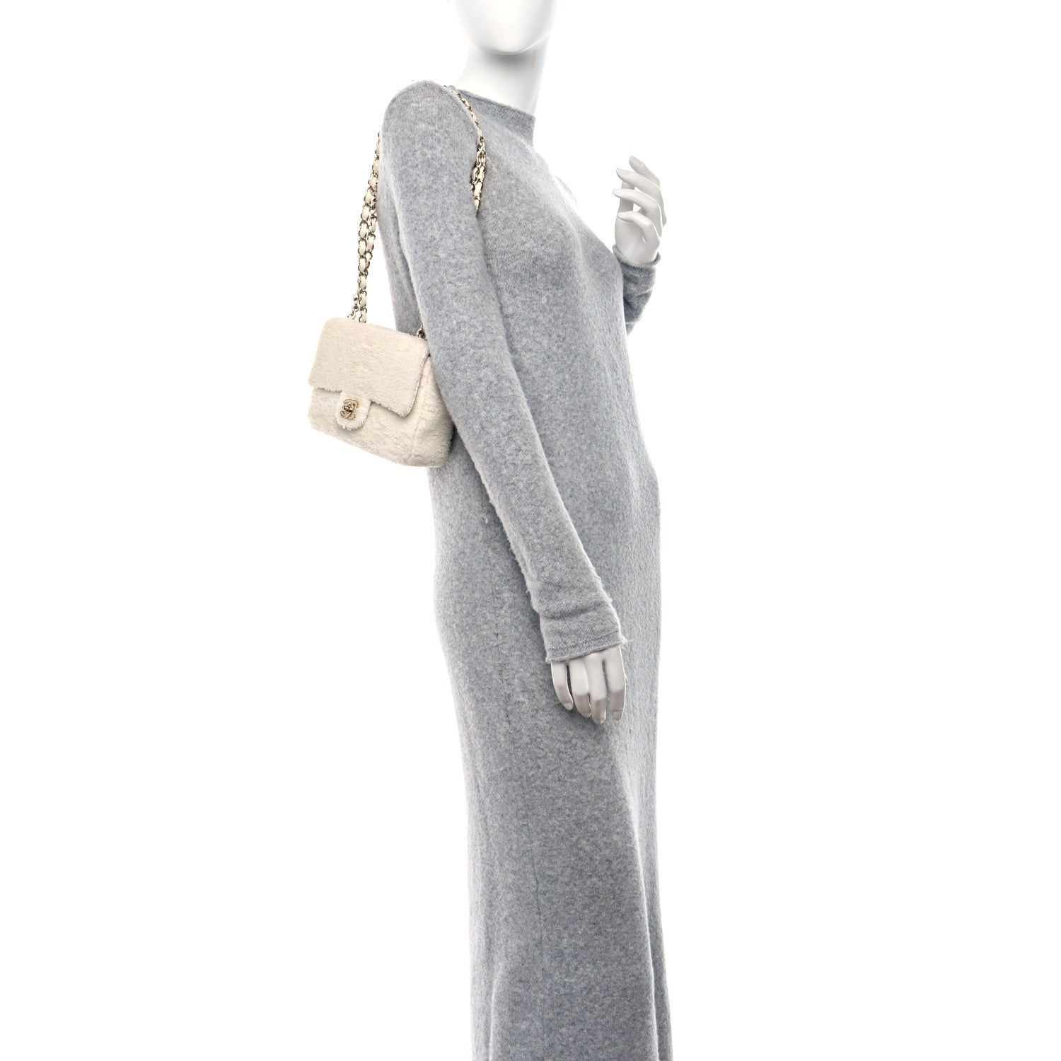 Chanel Sequin Mini Rectangular Flap White 2 of 11