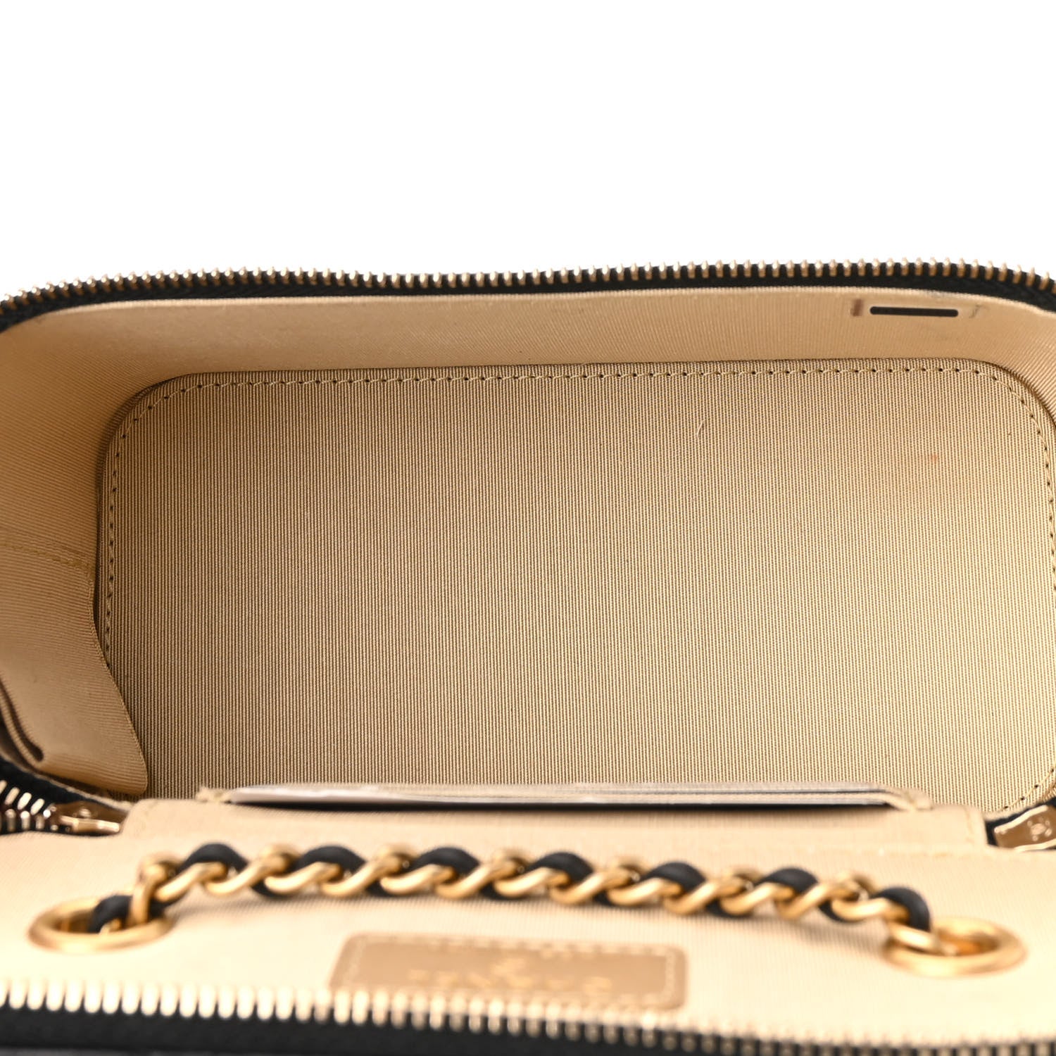 Chanel Lambskin Quilted Small Pearl Crush Vanity Case With Chain Black 5 of 11