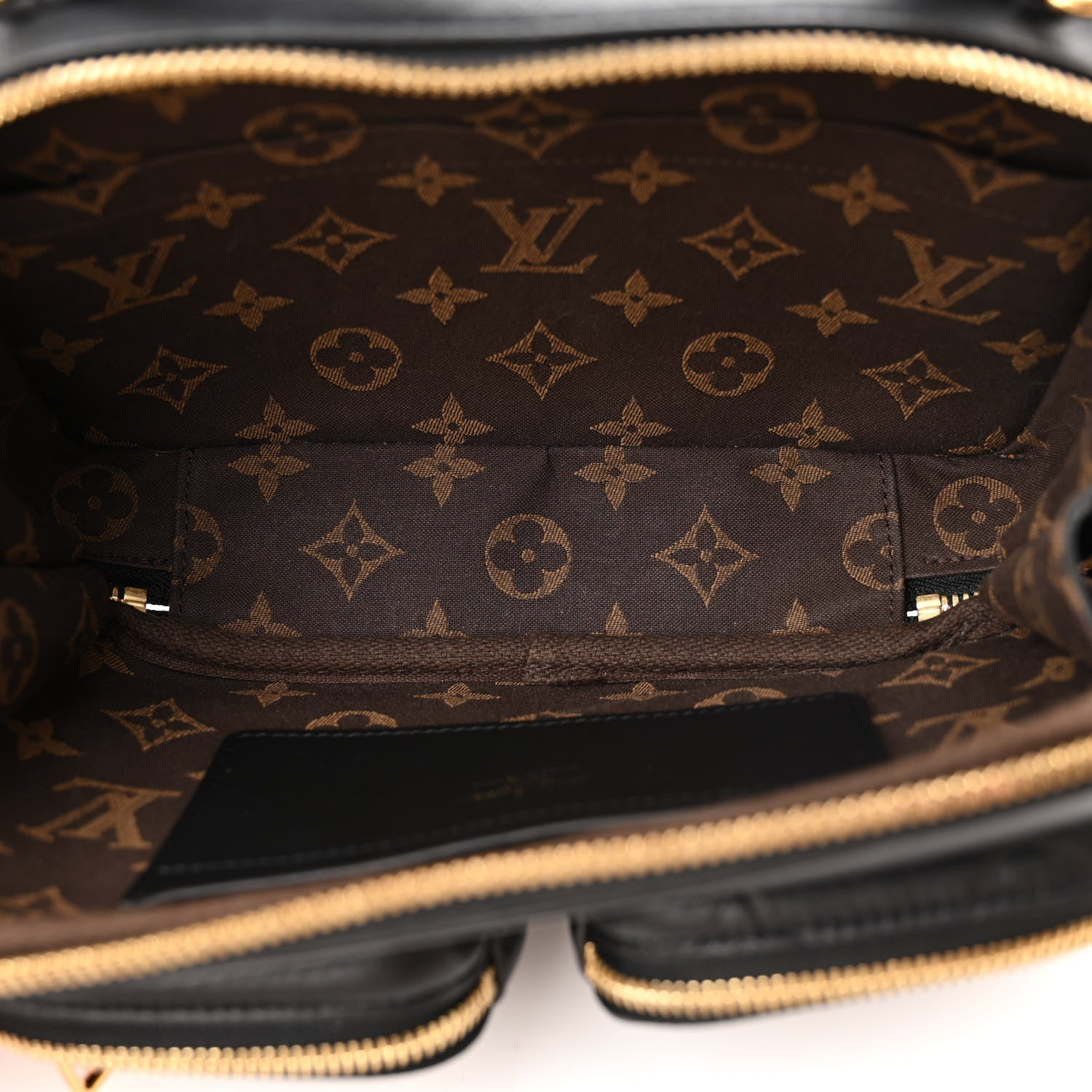 Louis Vuitton Calfskin Monogram Embossed Utility Crossbody Black 5 of 11