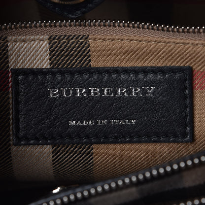 Burberry Smooth Calfskin Medium Chain Banner Tote Black 7 of 9