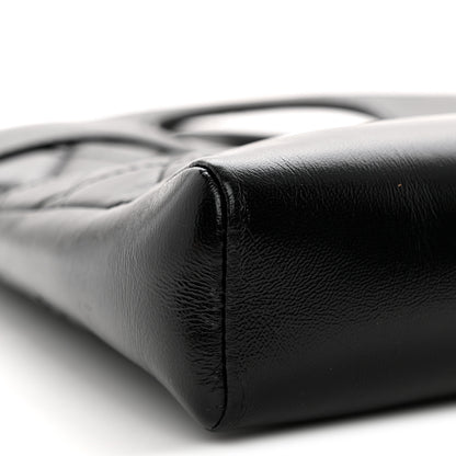 Chanel Shiny Lambskin Quilted Mini 31 Shopping Bag Black 8 of 10