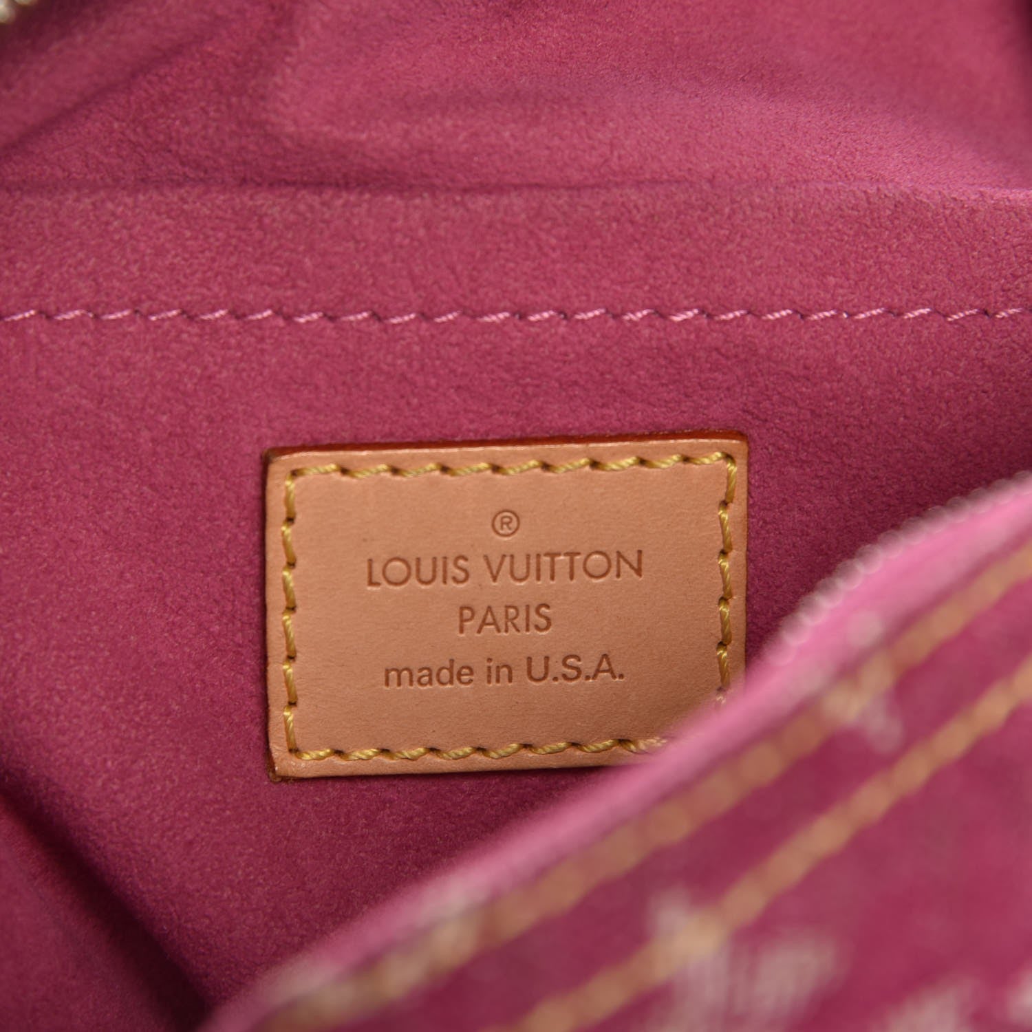 Louis Vuitton Denim Baggy GM Fuchsia 6 of 7