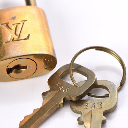 Louis Vuitton Brass Lock and Key Set #343 3 of 3