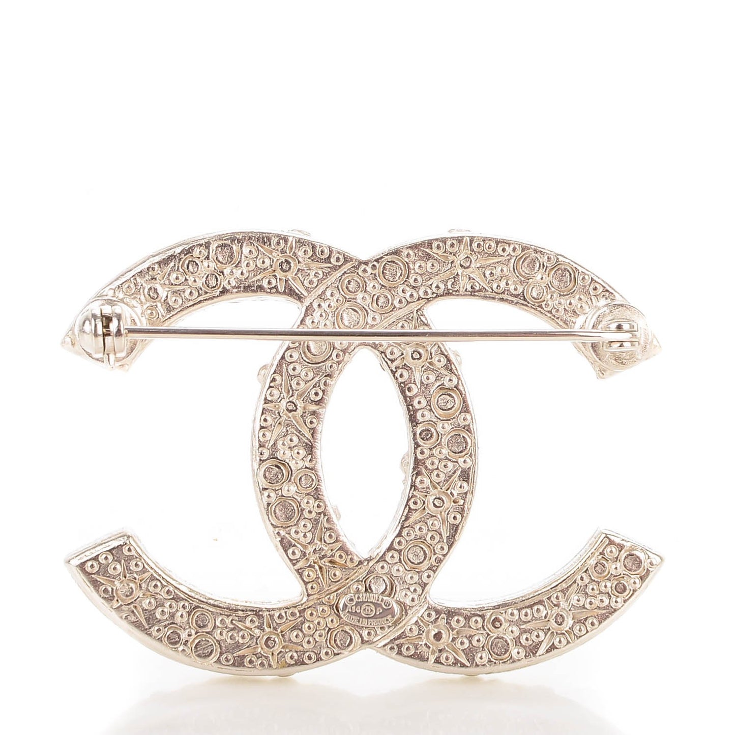 Crystal CC Brooch Silver