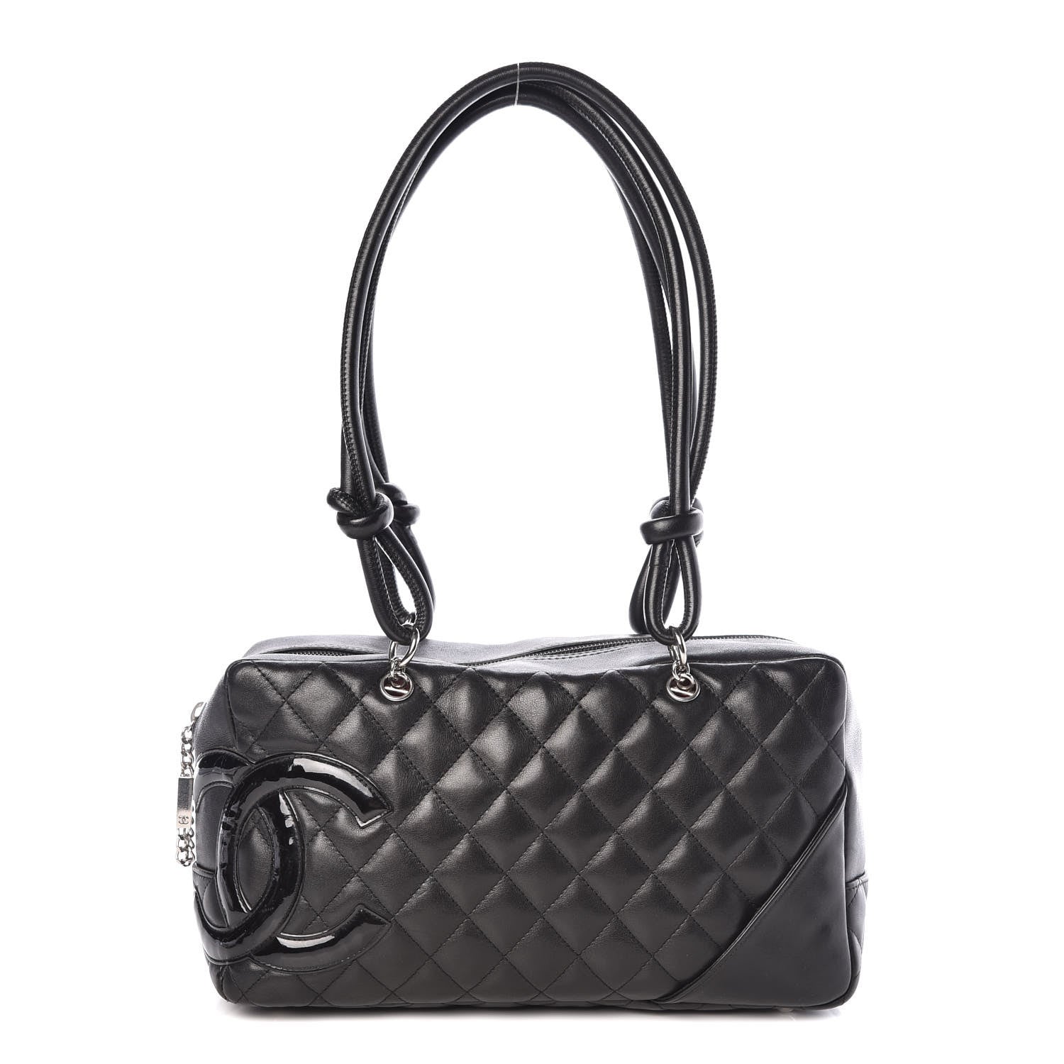 Chanel Calfskin Quilted Large Cambon Bowler Black 1 of 11