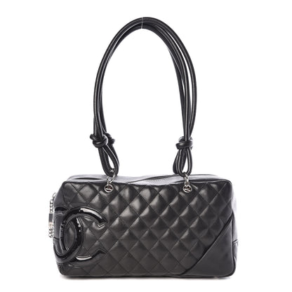 Chanel Calfskin Quilted Large Cambon Bowler Black 1 of 11