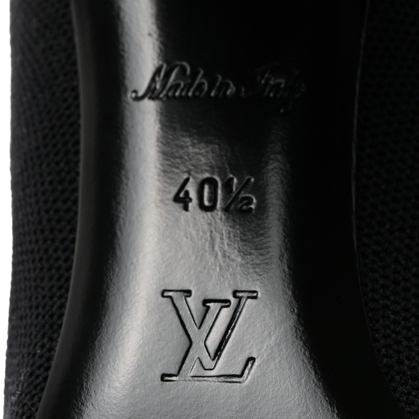 Monogram Stretch Fabric Silhouette Ankle Boots 40.5 Black