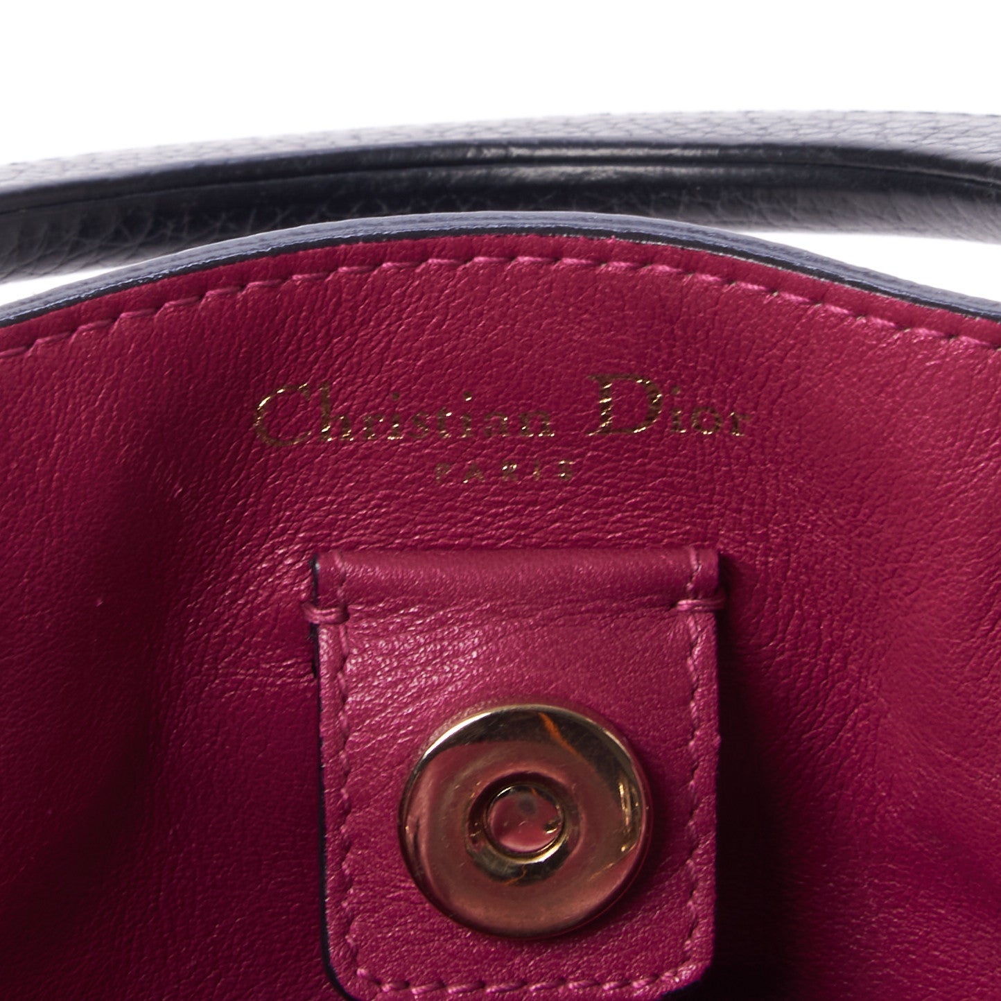 Christian Dior Smooth Calfskin Large Diorissimo Tote Black Rose Indien 8 of 11
