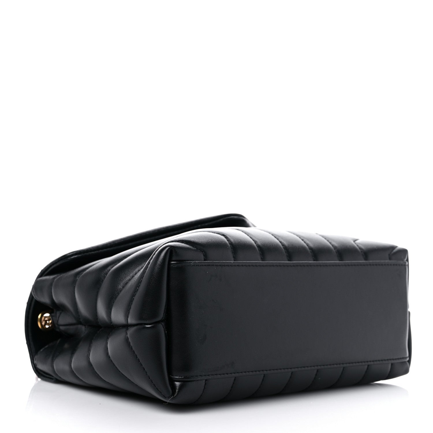 Saint Laurent Calfskin Y Quilted Monogram Small Loulou Chain Satchel Black 4 of 9