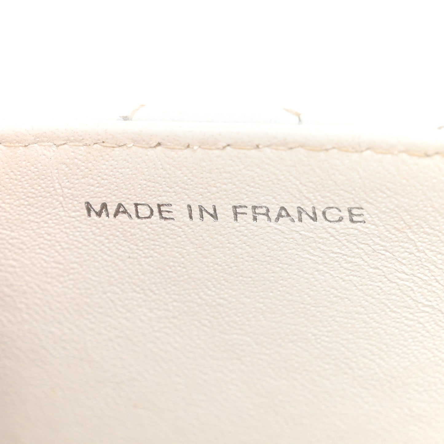 Caviar Quilted Mini Square Flap White