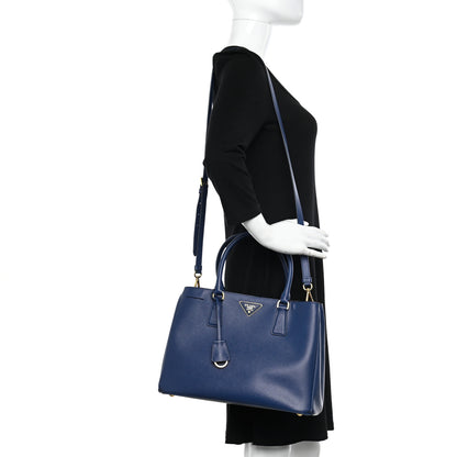 Prada Saffiano Medium Galleria Double Zip Tote Bluette 2 of 14
