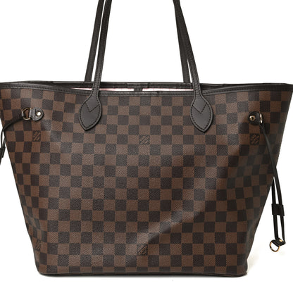 Louis Vuitton Damier Ebene Neo Neverfull MM Rose Ballerine 10 of 14