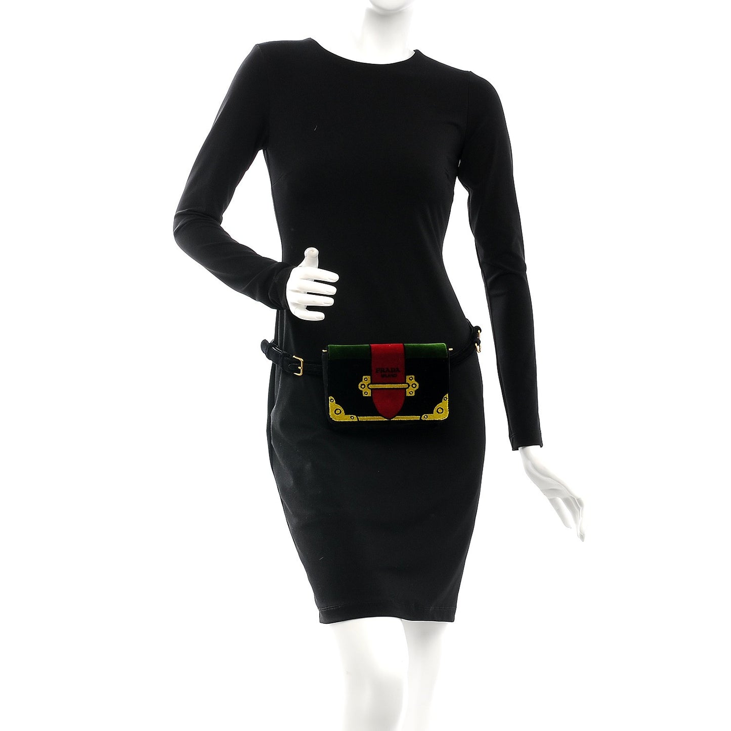 Velvet Cahier Belt Bag Black