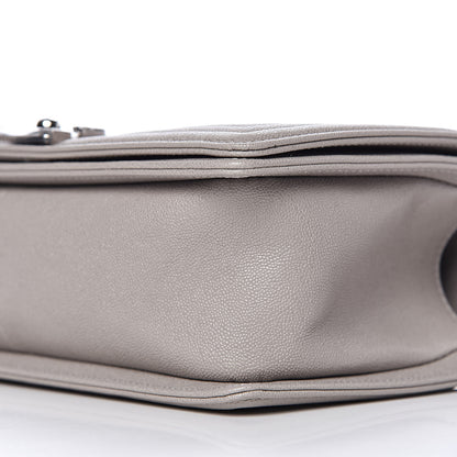 Chanel Caviar Quilted Medium Boy Flap Grey 9 of 10