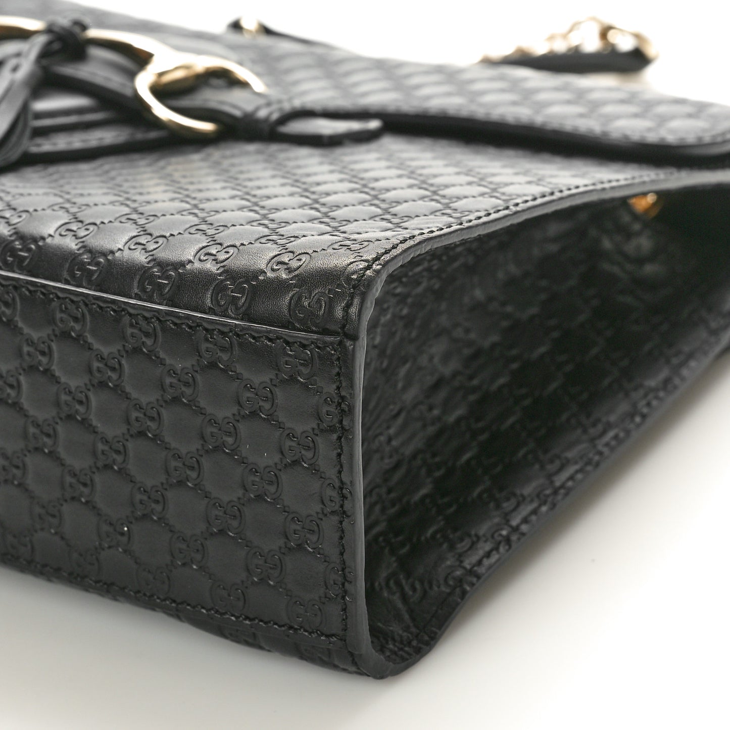 Microguccissima Medium Emily Chain Shoulder Bag Black