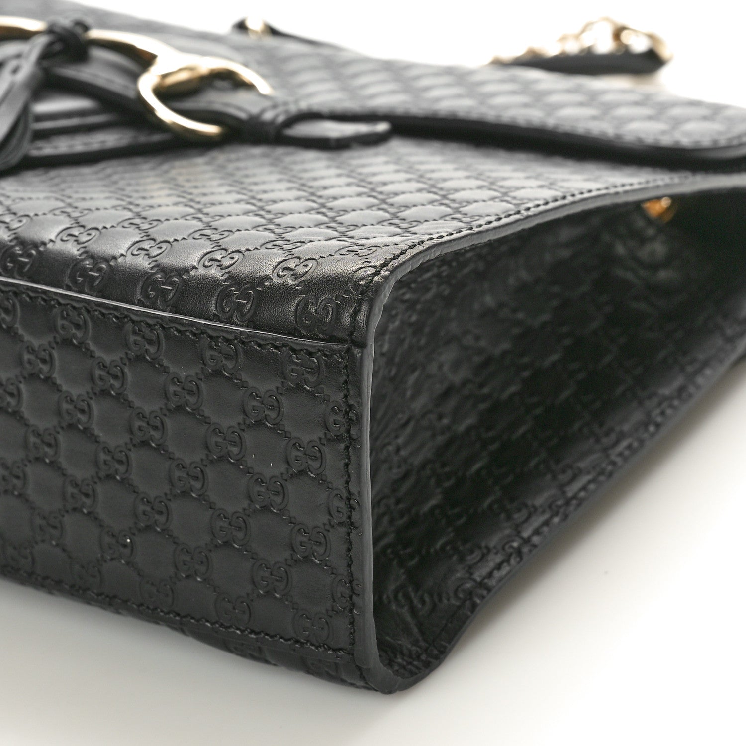 Gucci Microguccissima Medium Emily Chain Shoulder Bag Black 10 of 10