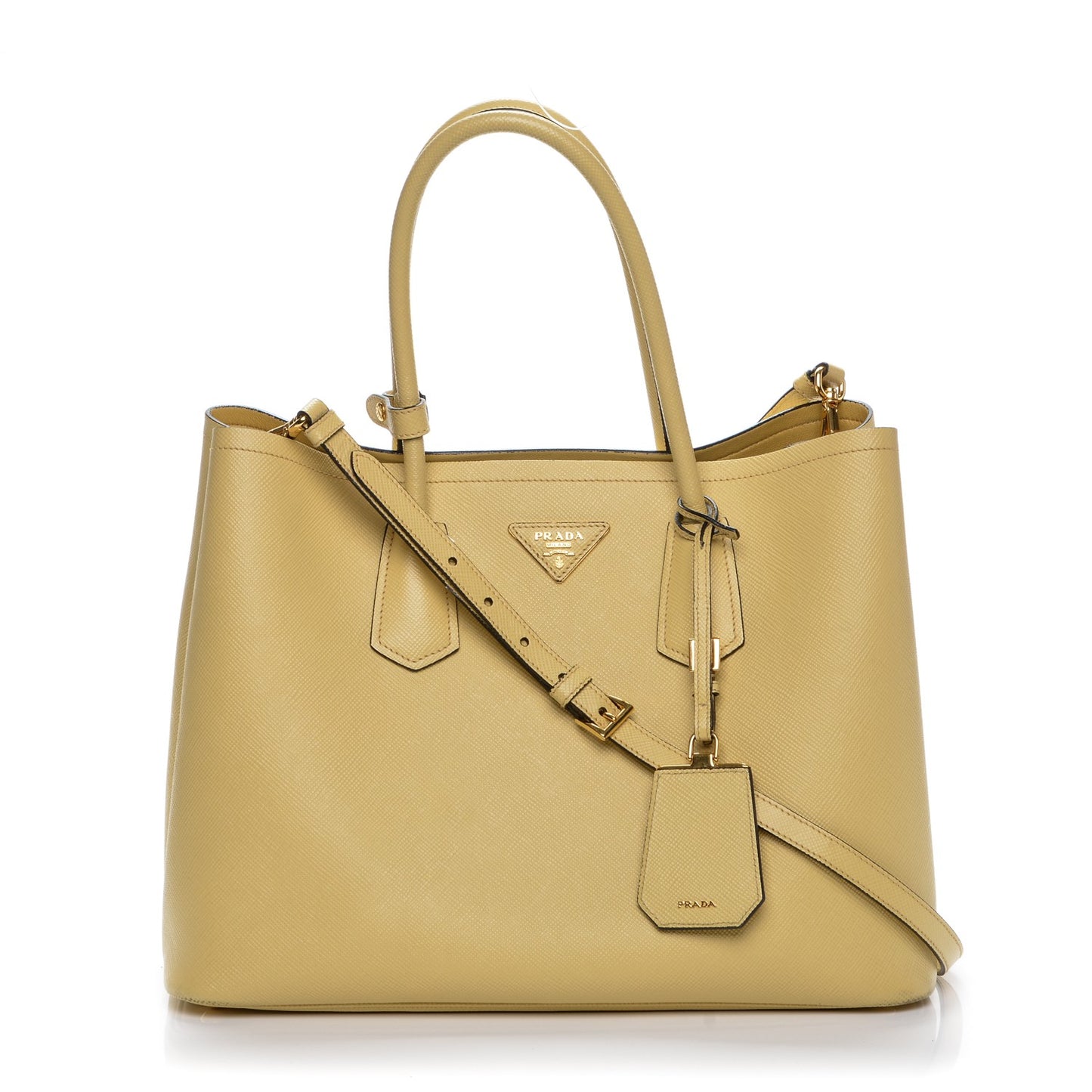 Saffiano Cuir Medium Double Bag Polline