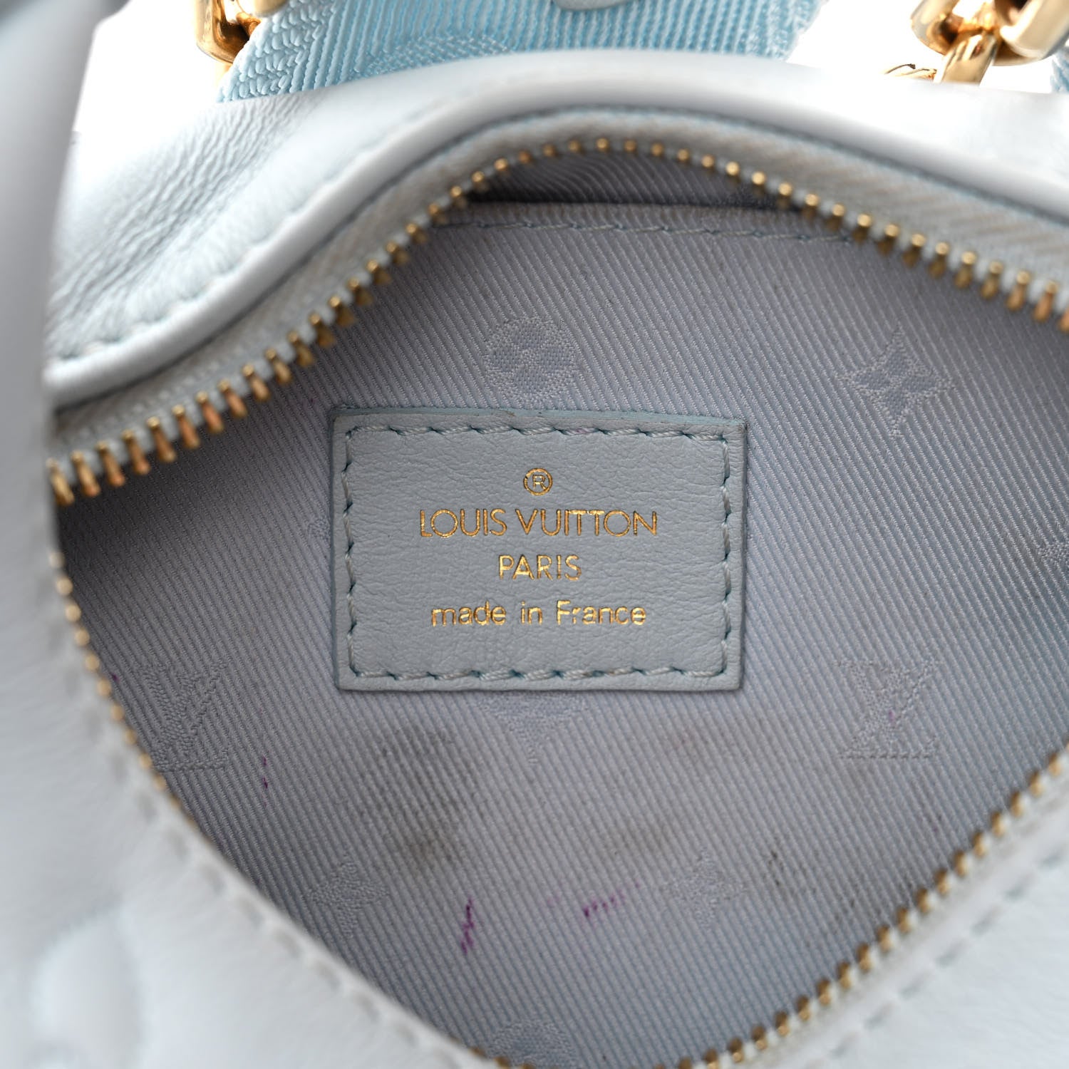 Louis Vuitton Calfskin Bubblegram Over The Moon Ice Blue 6 of 10