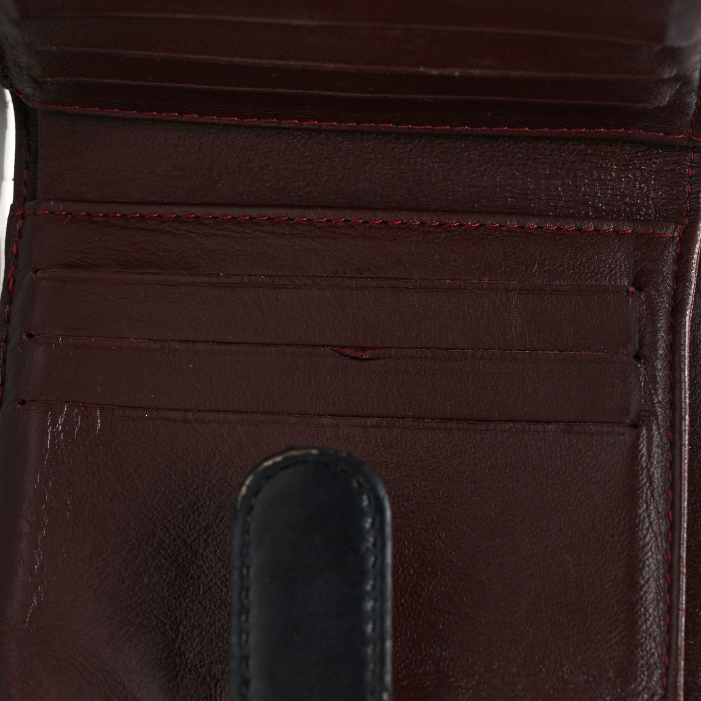 Lambskin Quilted Compact French Flap Wallet Black