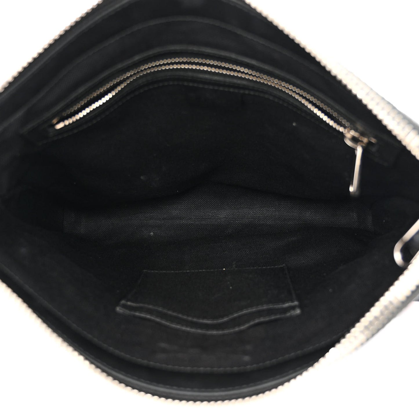 GG Supreme Monogram Appia Calfskin Web Flat Messenger Bag Black Grey