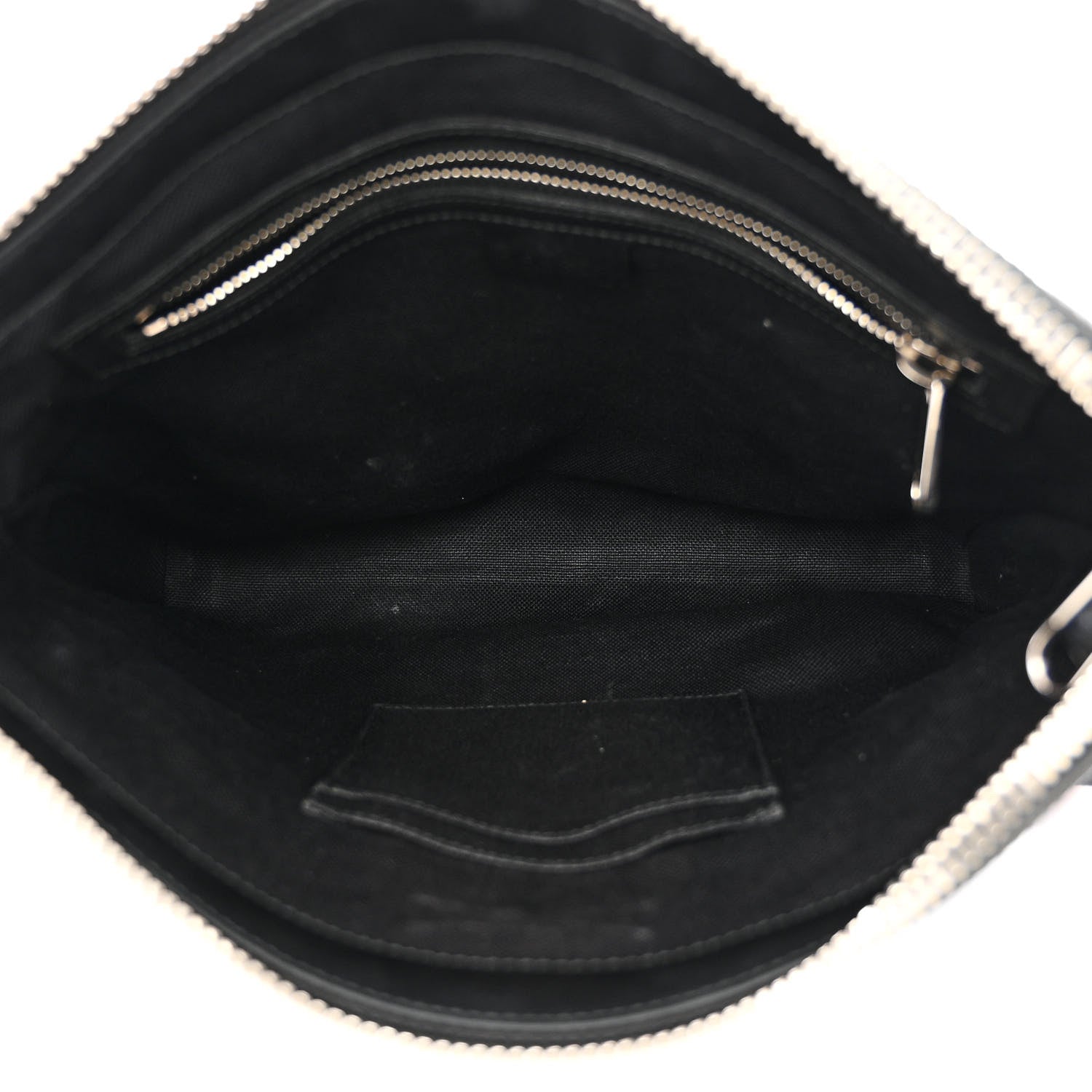 Gucci GG Supreme Monogram Appia Calfskin Web Flat Messenger Bag Black Grey 5 of 11