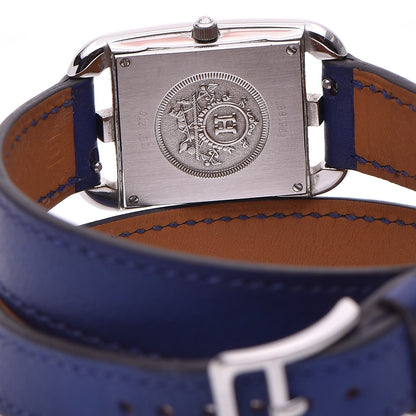 Hermes Stainless Steel Swift 23mm Cape Cod Double Tour Quartz Watch Bleu Electrique 4 of 7