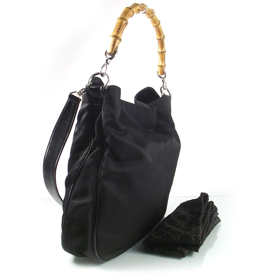 Nylon Bamboo Top Handle Tote