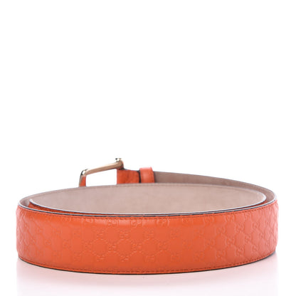 Gucci Soft Microguccissima 40mm Belt 95 38 Sun Orange 3 of 6