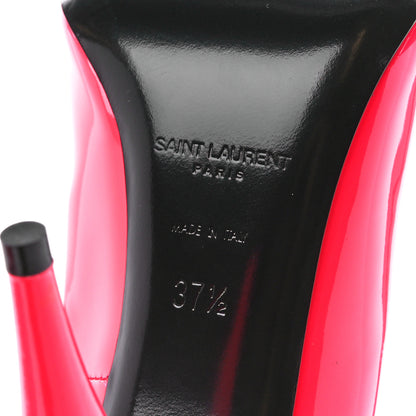 Saint Laurent Patent Calfskin Kiki 100 Pumps 37.5 Fuxia Fluo 6 of 9