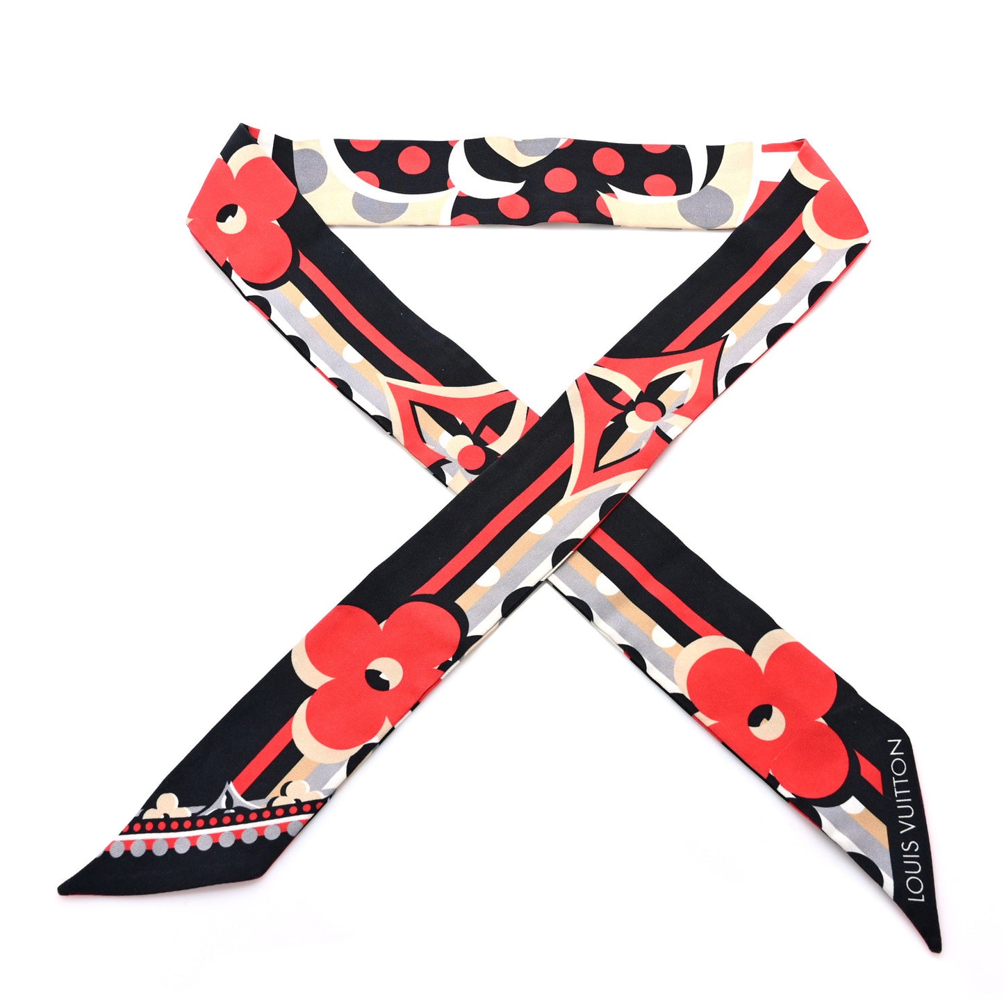 Silk Pop Monogram BB Bandeau Red