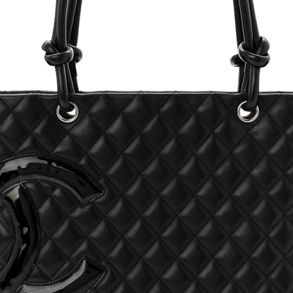 Chanel Calfskin Quilted Large Cambon Tote Black 8 of 10