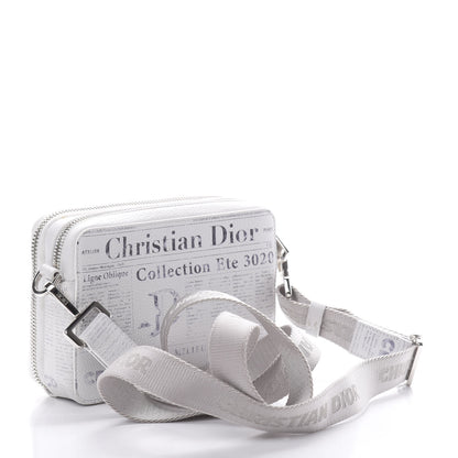 Christian Dior X DANIEL ARSHAM Grained Calfskin Newspaper Messenger White 3 of 14