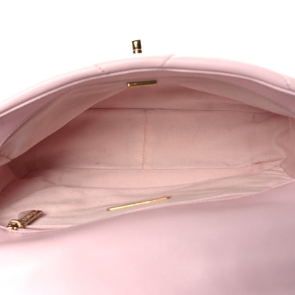 Chanel Lambskin Quilted Medium 19 Flap Light Pink 5 of 13