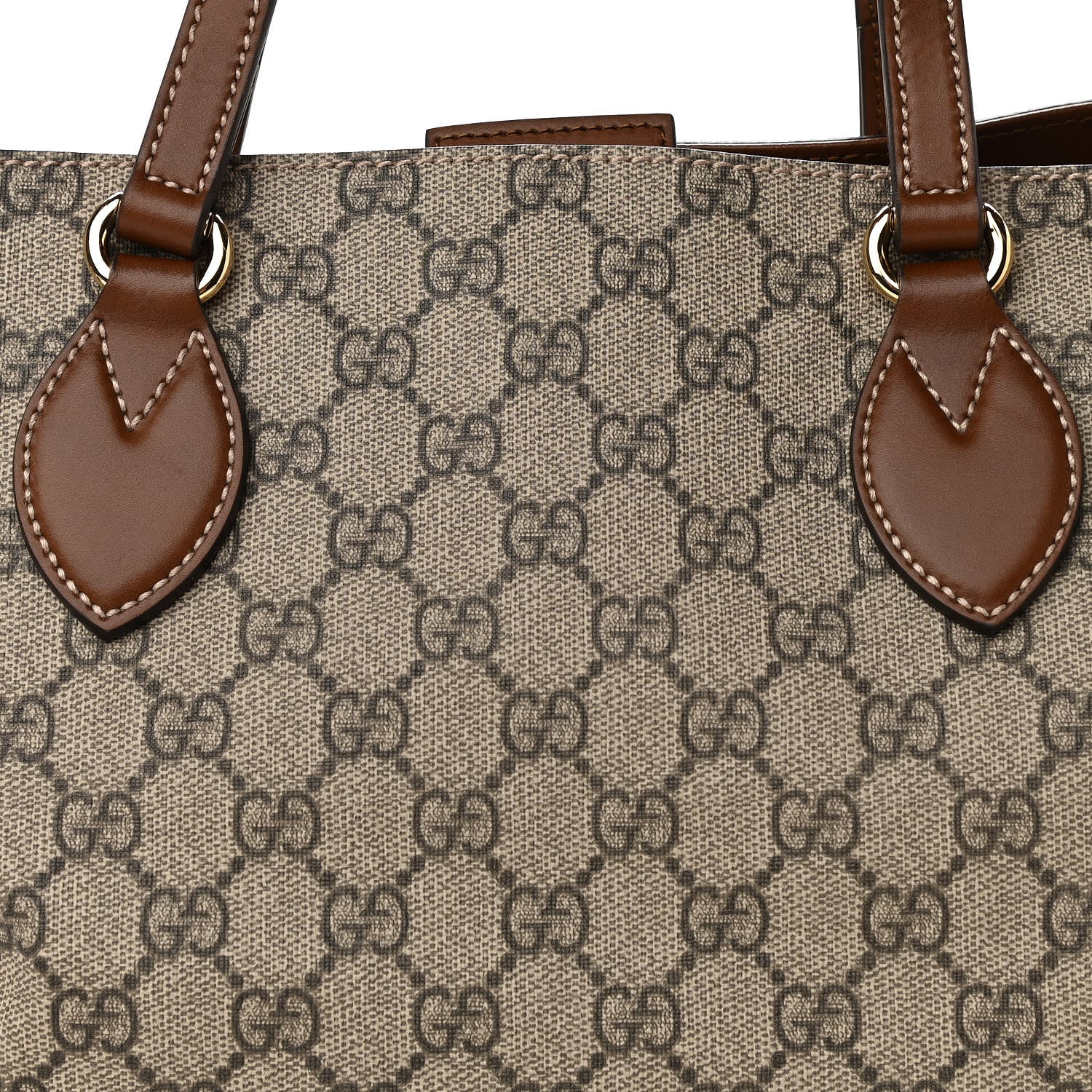 Gucci Soft GG Supreme Monogram Medium Crossbody Tote Beige Cuir 8 of 10