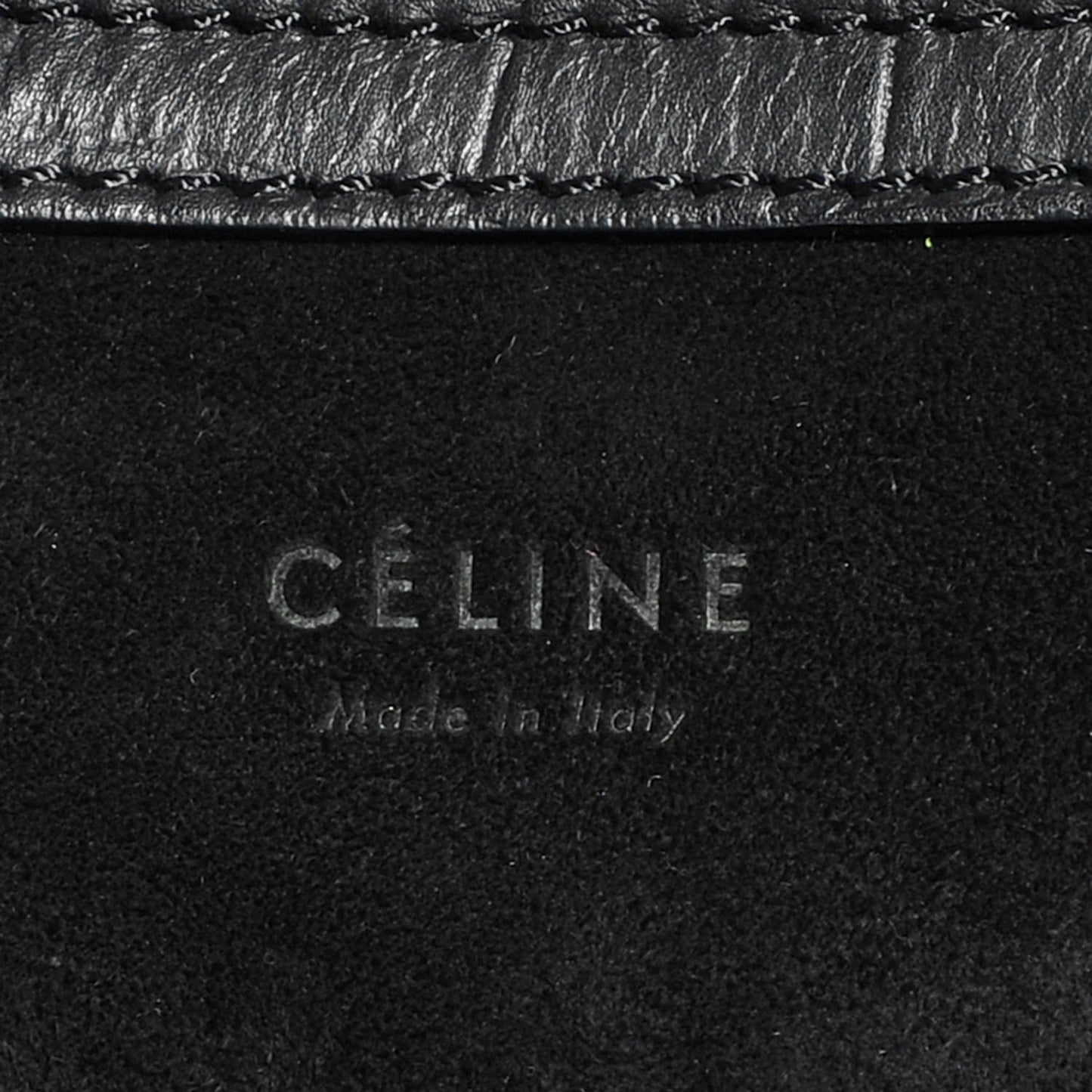 Crocodile Embossed Medium Phantom Luggage Black