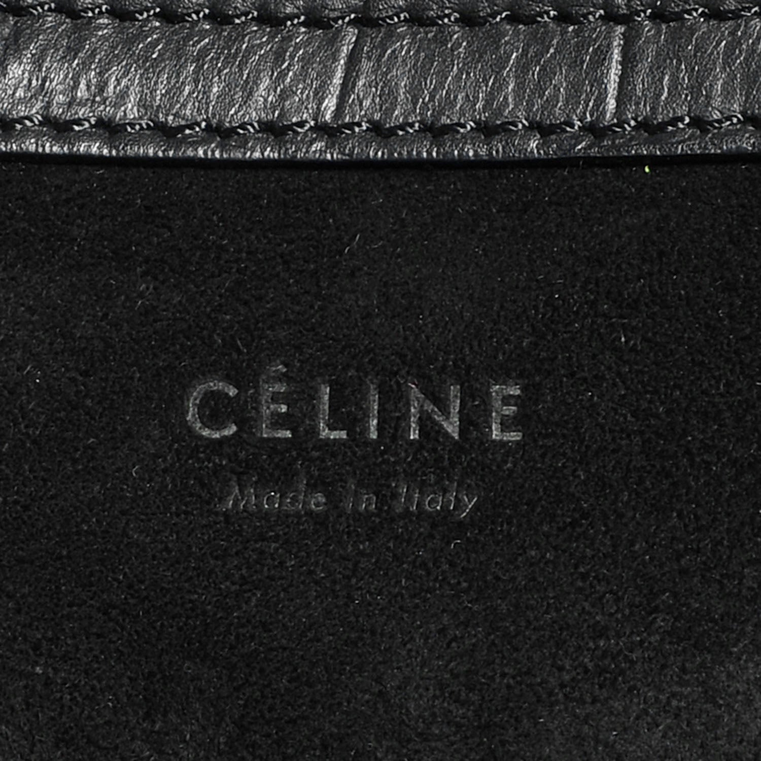Celine Crocodile Embossed Medium Phantom Luggage Black 6 of 7