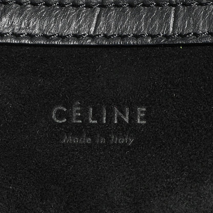 Celine Crocodile Embossed Medium Phantom Luggage Black 6 of 7