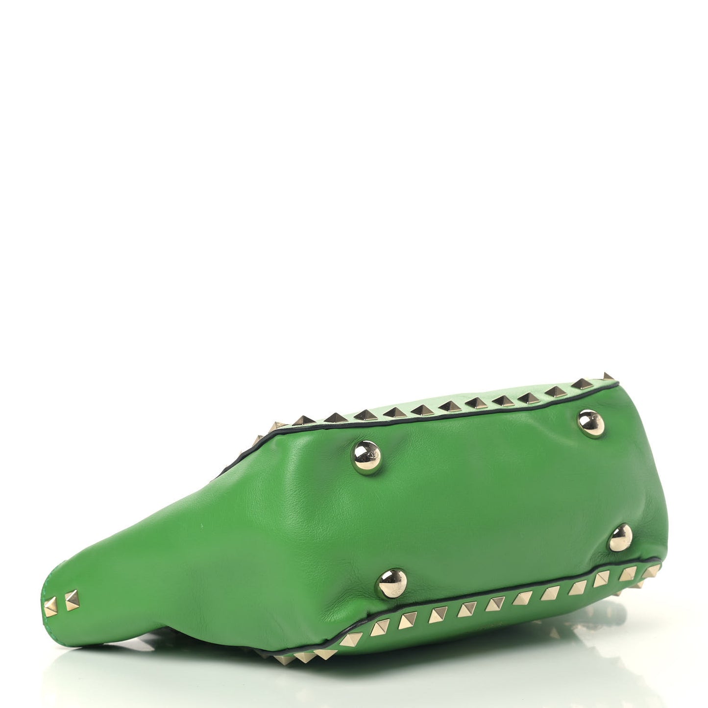 Vitello Mini Rockstud Tote Green