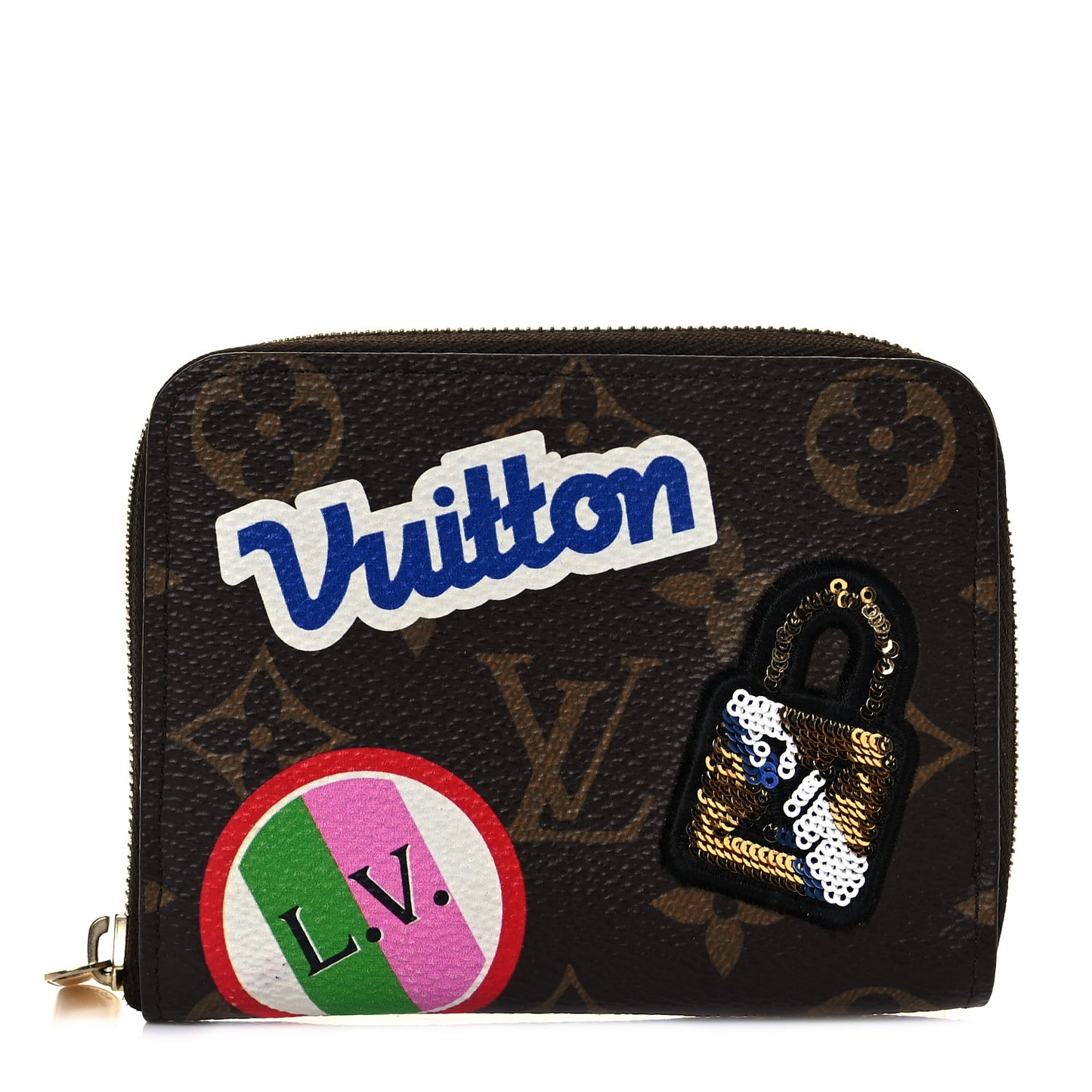 Monogram Travel Stickers Zippy Coin Purse