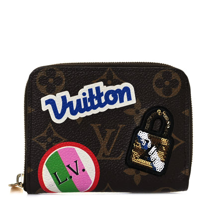 Louis Vuitton Monogram Travel Stickers Zippy Coin Purse 1 of 8