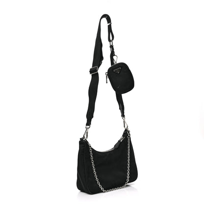 Prada Nylon Re-Edition 2005 Shoulder Bag Black 2 of 6