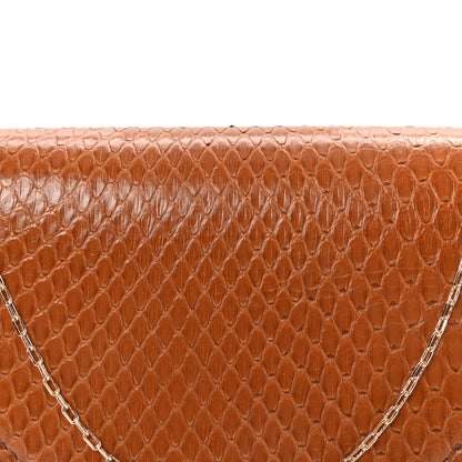 The Row Snakeskin Envelope Chain Clutch Camel 7 of 9