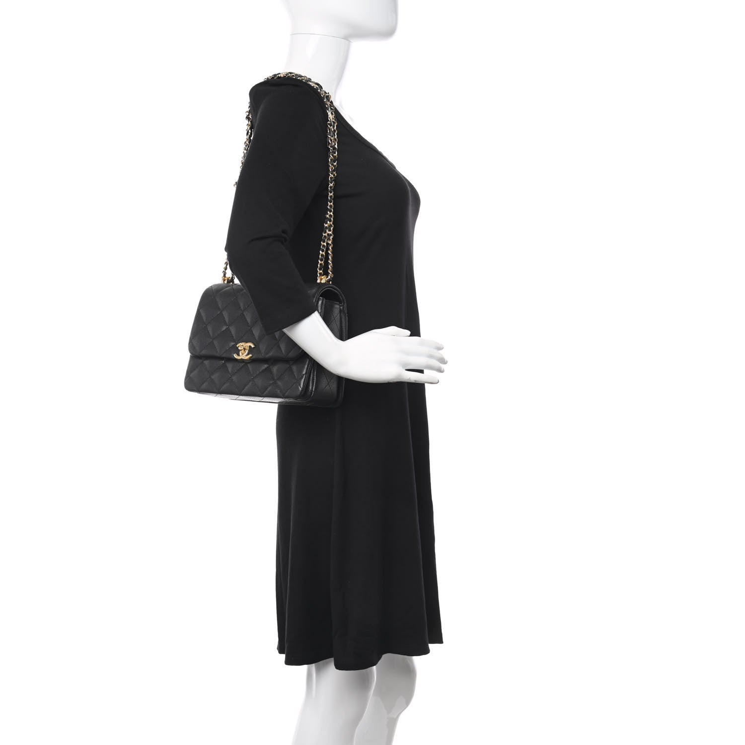 Chanel Caviar Quilted Coco First Flap Black 2 of 11