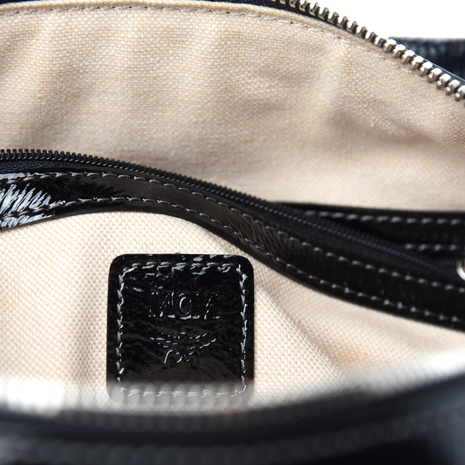 MCM Visetos Small Boston Bag Black 9 of 12
