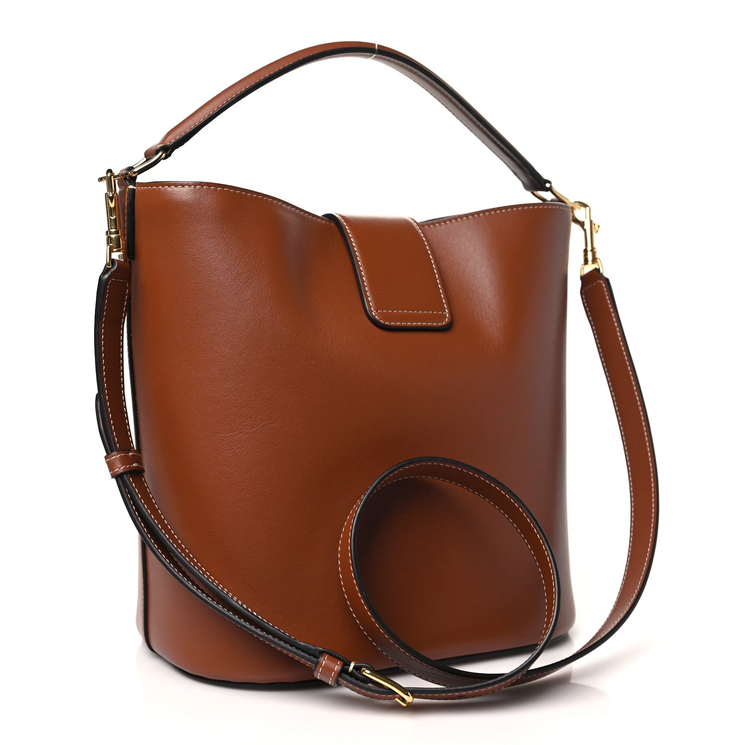 Celine Smooth Calfskin Triomphe Medium Louise Bag Tan 4 of 12