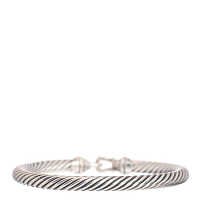 David Yurman Sterling Silver 18K Yellow Gold 5mm Cable Classic Buckle Bracelet 3 of 4