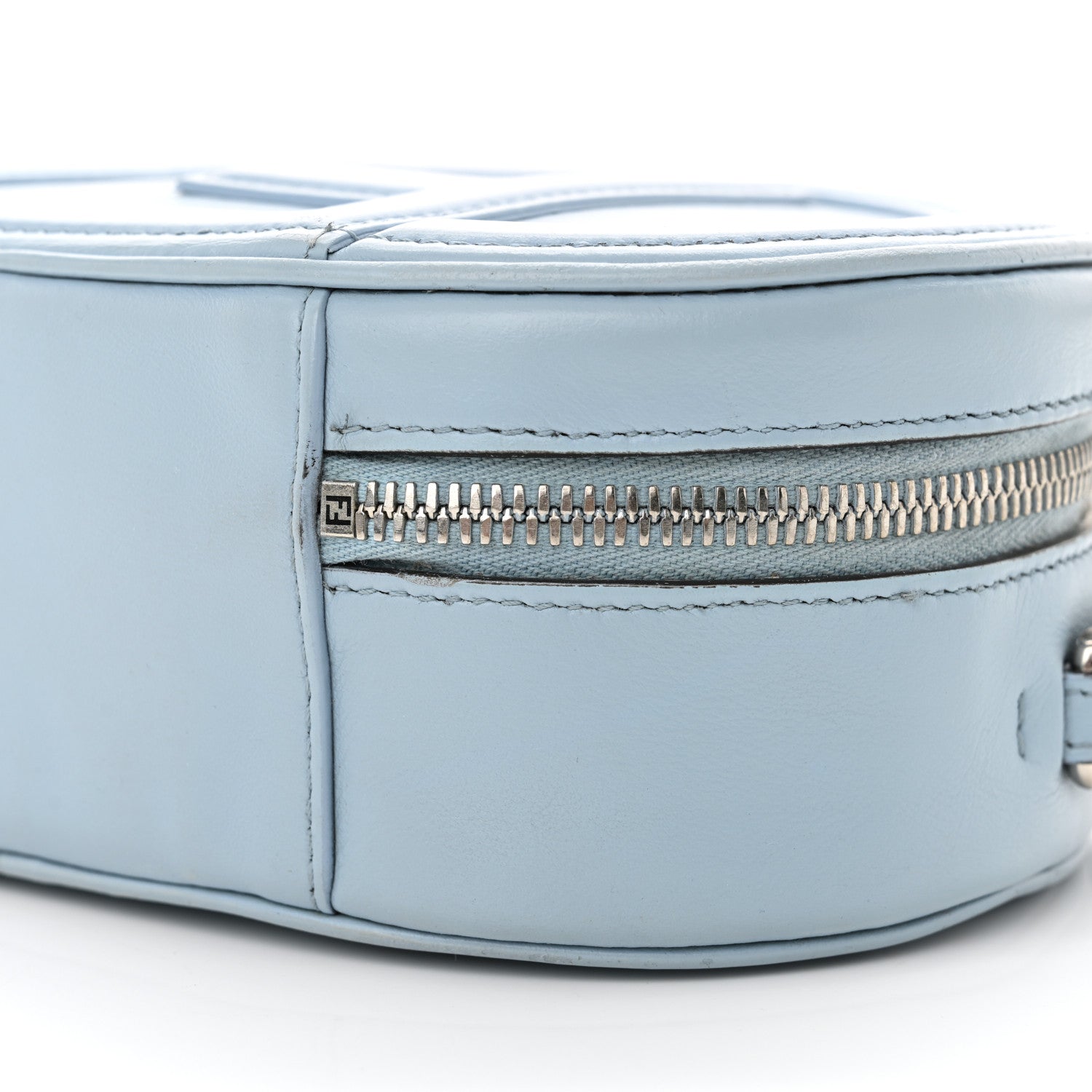 Fendi Vitello Grace Matte O'Lock Mini Camera Case Azzurro Baby 10 of 15