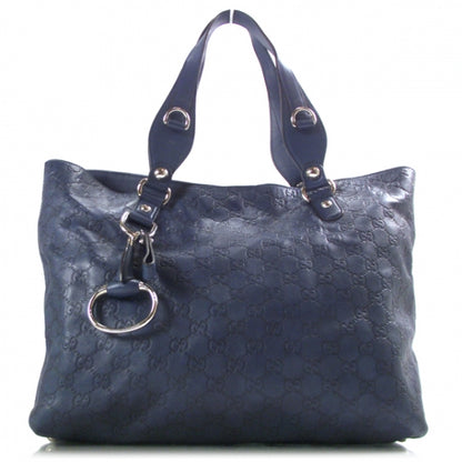 Gucci Guccissima Medium Icon Bit Tote Blue 1 of 11